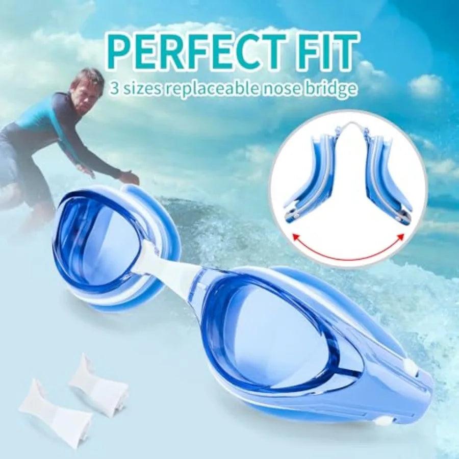 iGym Swim Goggles ShortSighted, Nearsighted Optical Swimming Goggles Anti-Fog UV Protection Adjustable Buckle For Women Men