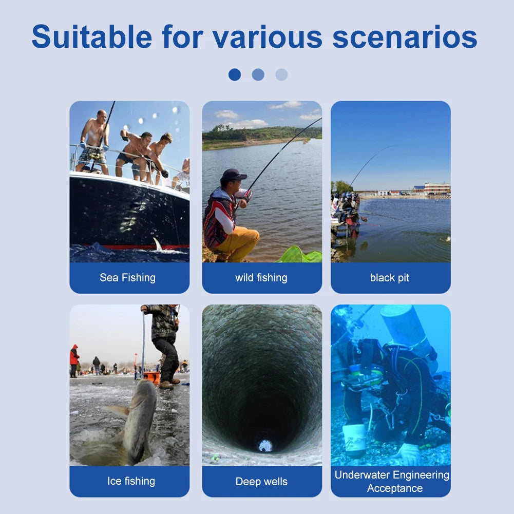 Underwater Fishing Camera 4.3 Inch IPS Monitor Fish Finder Night Vision Waterproof 15/20/30m Cable for Ice Boat and Lake Fishing