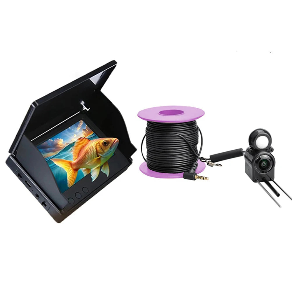 Underwater Fishing Camera 4.3 Inch IPS Monitor Ice Fishing Fish Finder 220° Fish Finder Night Vision Waterproof 15/20/30m Cable