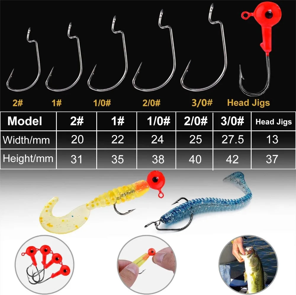 228-Piece Fishing Tackle Kit with Organized Box, Hooks, Weights, and Gear for Men
