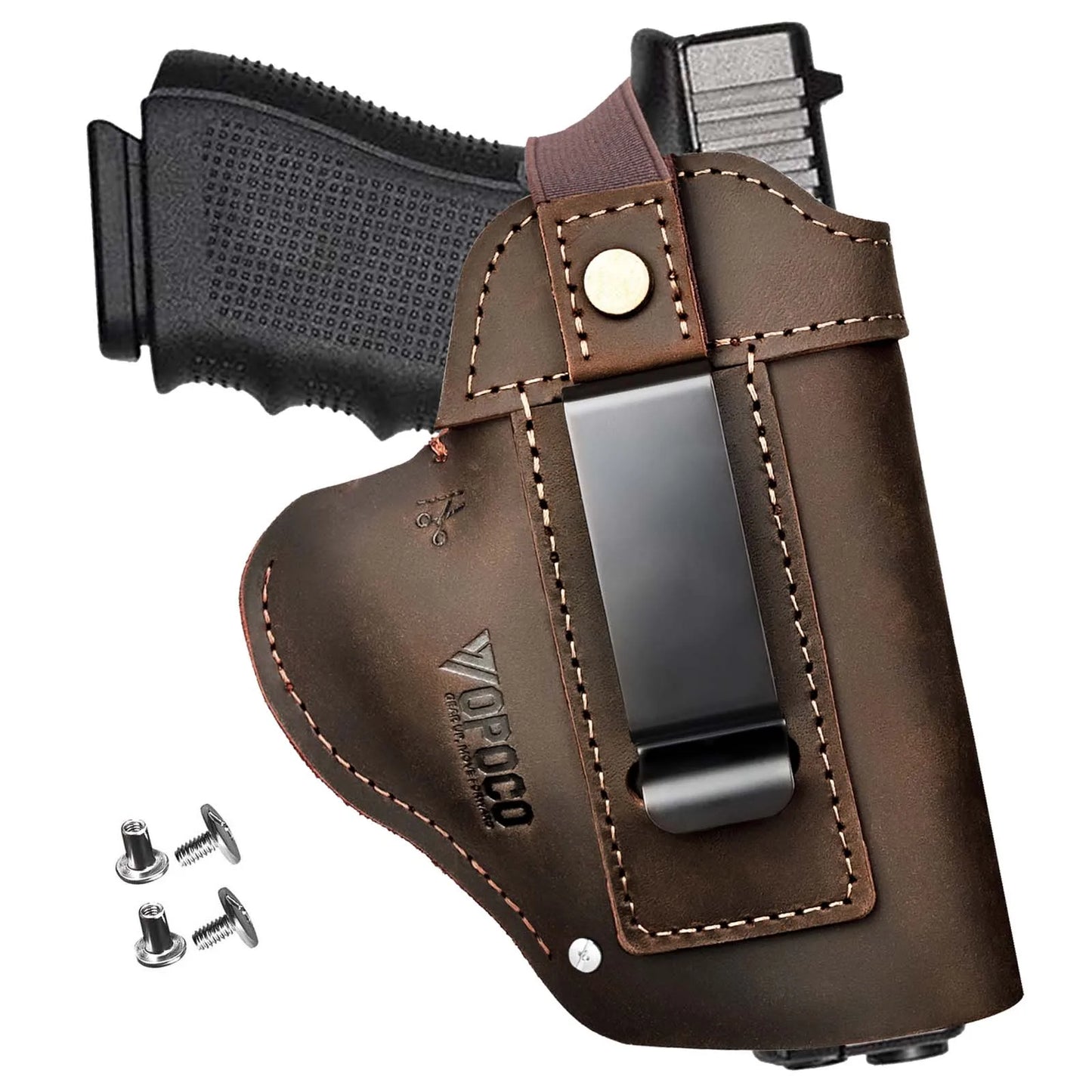 2026 New Genuine Crazy Horse Leather 1911 Holster IWB OWB Concealed Carry Belt Clip Left Right Hand Universal Pistol Holster