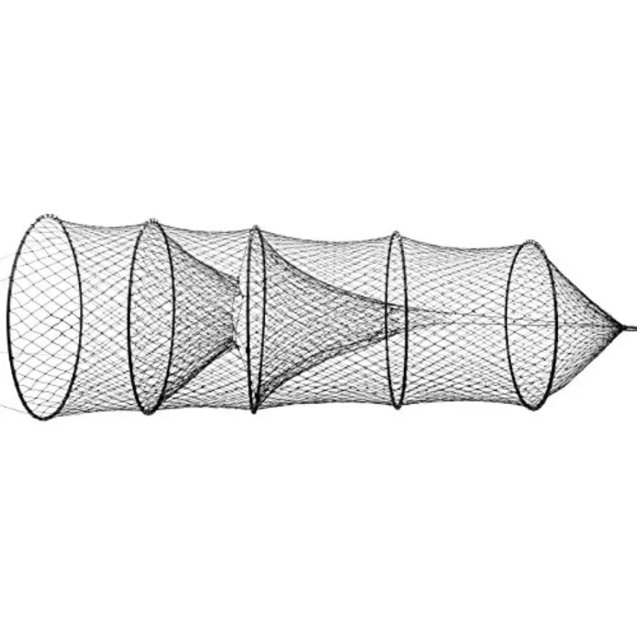 Catfish Trap, Hoop Net for freshwater fishing, nylon mesh with Nyglass hoops, green, durable and collapsible