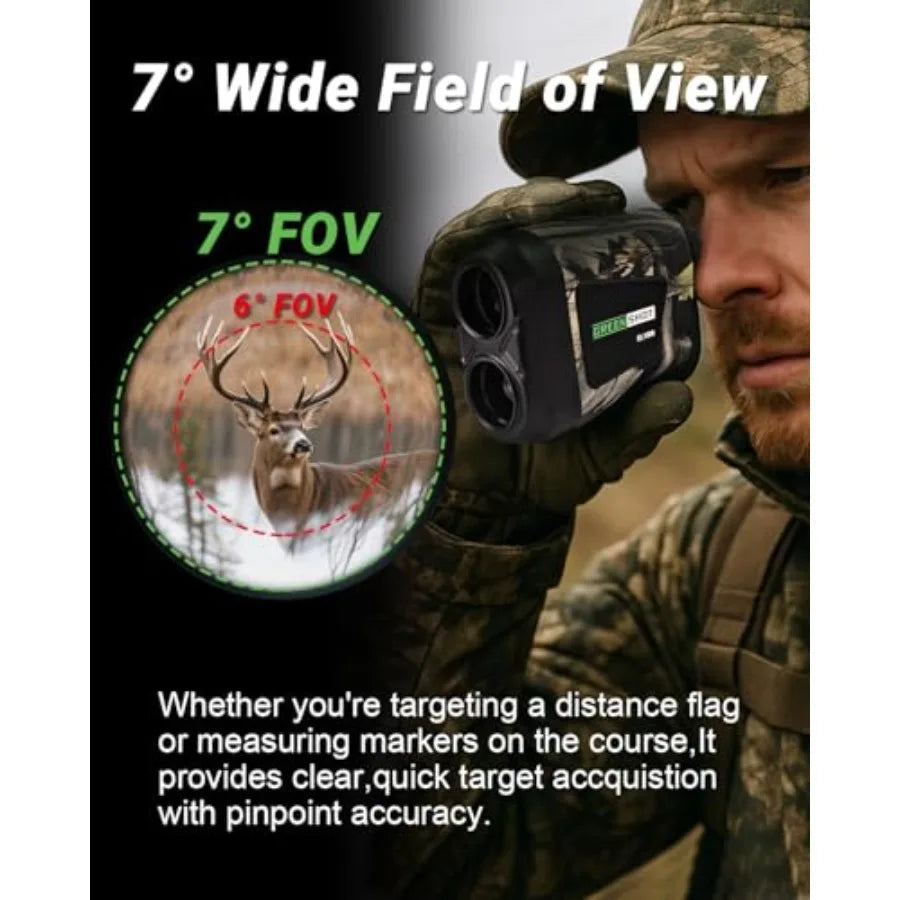 Range Finder for Hunting 1200 Yards Golf Rangefinder with Slope Switch Flag Lock Speed Mode Waterproof Rechargeable for Archery