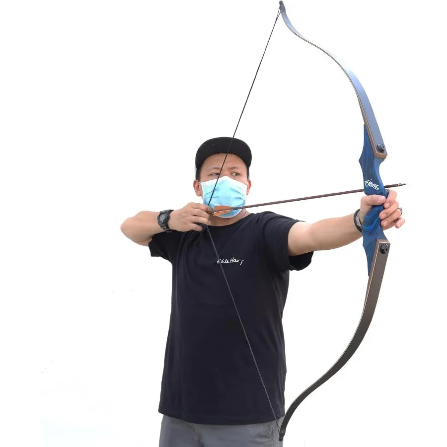 Black Hunter Original Takedown Recurve Bows for Adults Archery Recurve Bow Set 60  lbs Right Hand for Outdoor Ta