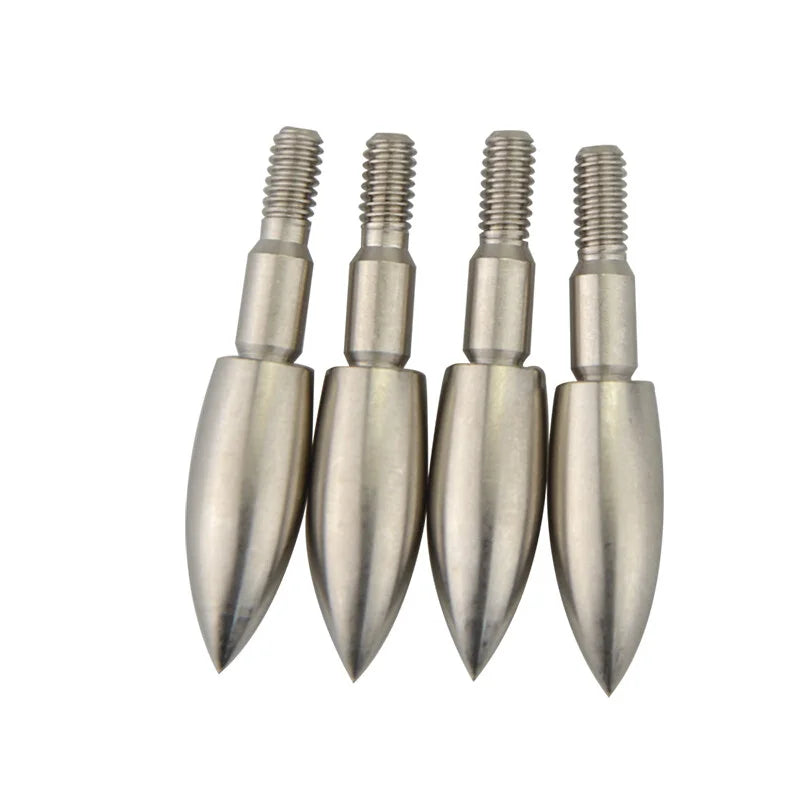 Stainless Steel Screw-in Arrow Field Points 12 Pack Multi Grain 100-350gr Silver Target Arrow Tips Wear Resistant Threaded Arrow Heads Fit Carbon Aluminum Shafts Archery Training Accessories