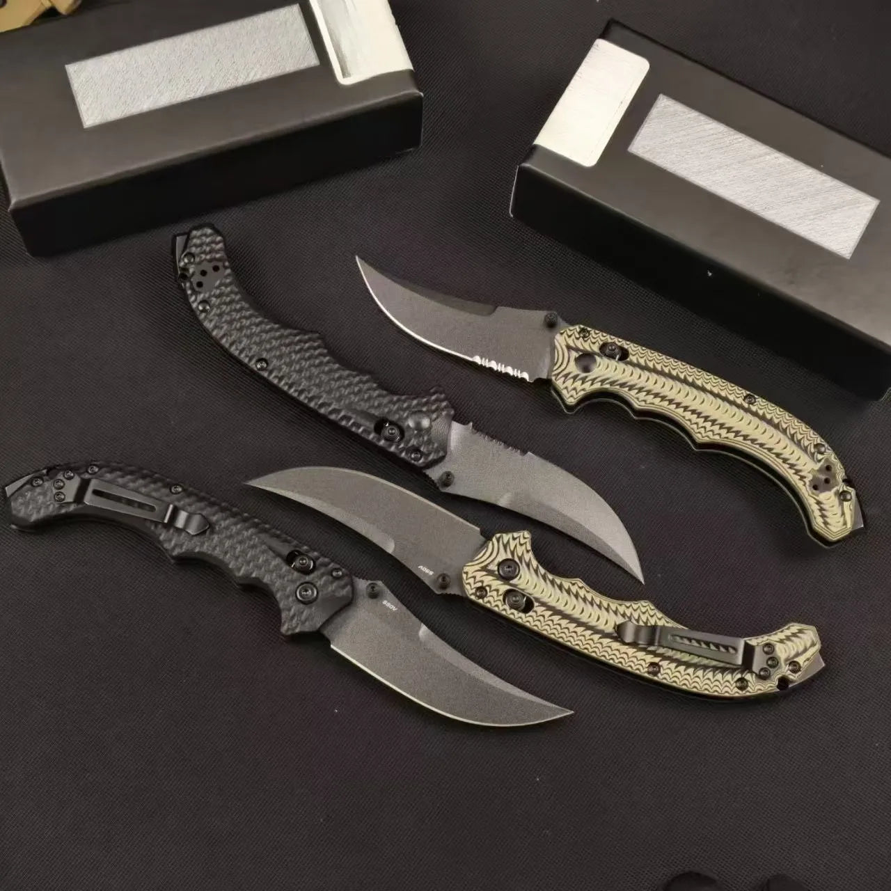 BM Mini Bedlam 865 Tactical Folding Karambit Knife D2 Steel Blade G10 Handle Portable EDC Utility Knife Outdoor Camping Survival Tool