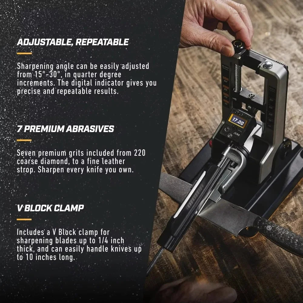 HOME-Hot Sale.Professional Precision Adjust Knife Sharpener - Adjustable Knife Sharpening Kit for Pocket, Hunting, Kitchen, Serr