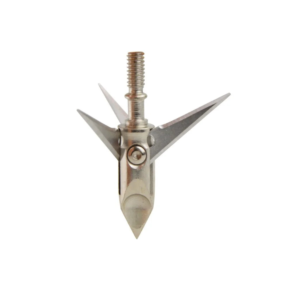 Broadheads 12pcs 3 Blade Stainless Steel 100Grain Screw-in Arrow Tips for Archery Outdoor Hunting Shooting Accessories