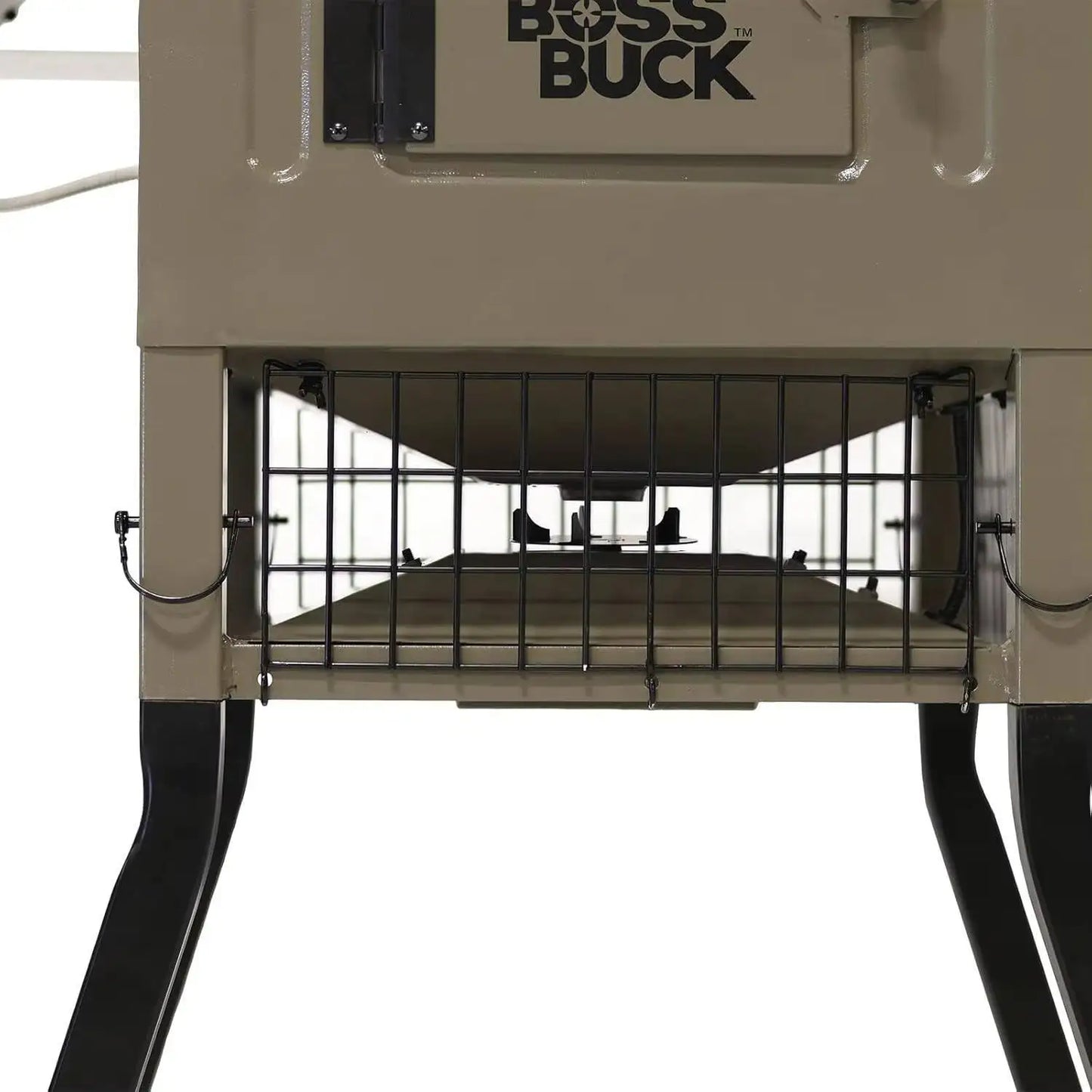 Boss Buck Stand & Fill Sled Feeder with Diverter Plate & Solar Panel | Easy Assembly Durable Steel Deer Hunting Varmint Guarded
