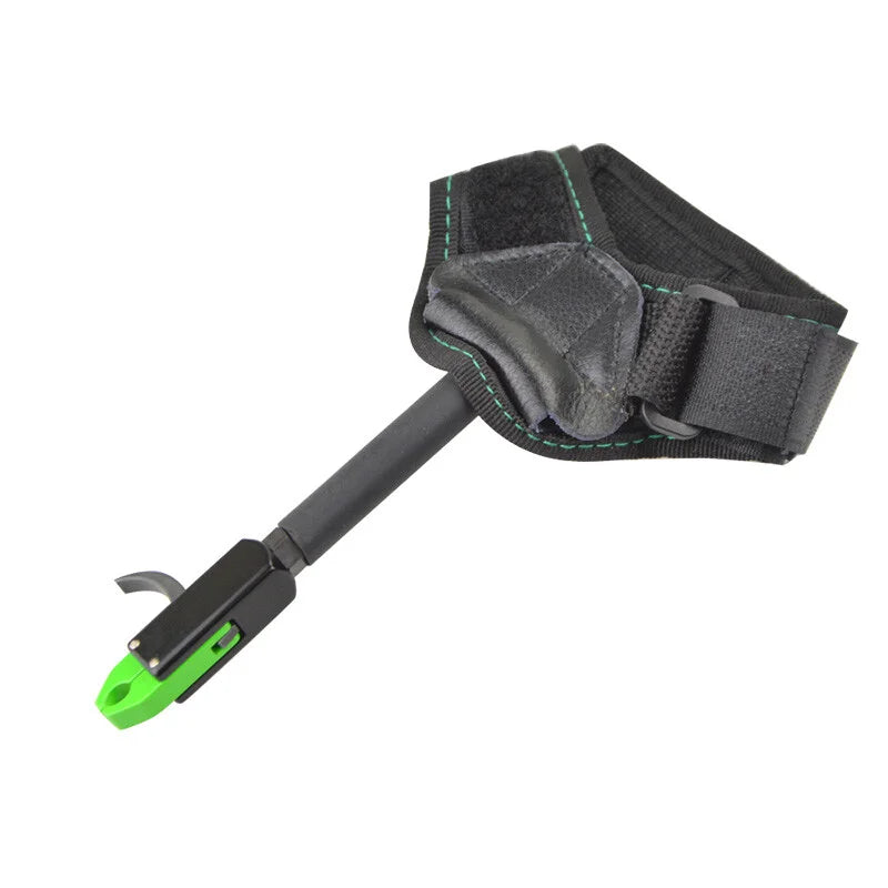 Wrist Release Archery Aid 80lb Withstand Aluminum Cloth Strap Trigger for Compound Bow Hunting Outdoor Sports