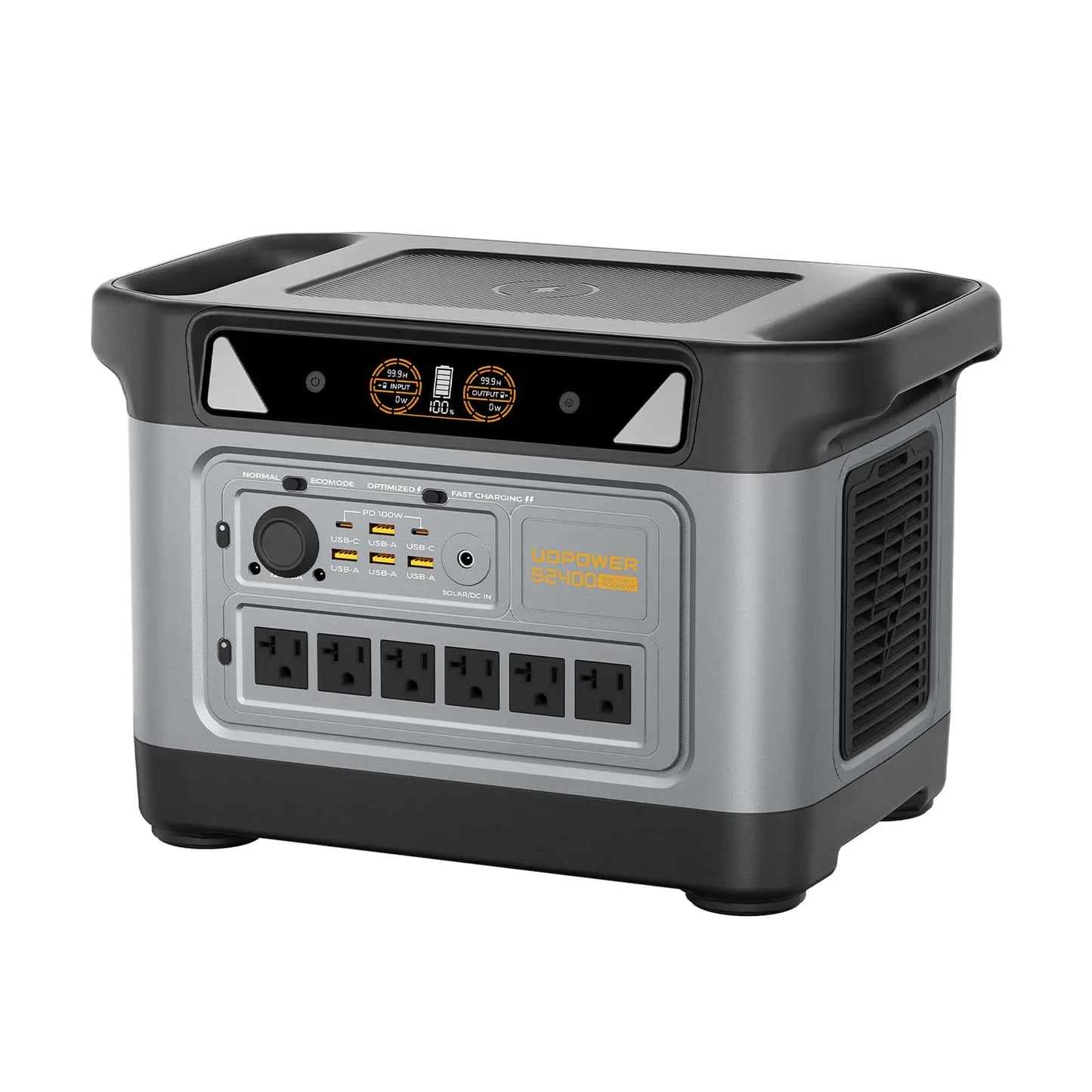 S2400 Portable Power Station(Solar Panel Option), 2083Wh LiFePO4, 2400W (Surge 3000W) UPS, 6 AC Outlets, Solar Generator For RVs