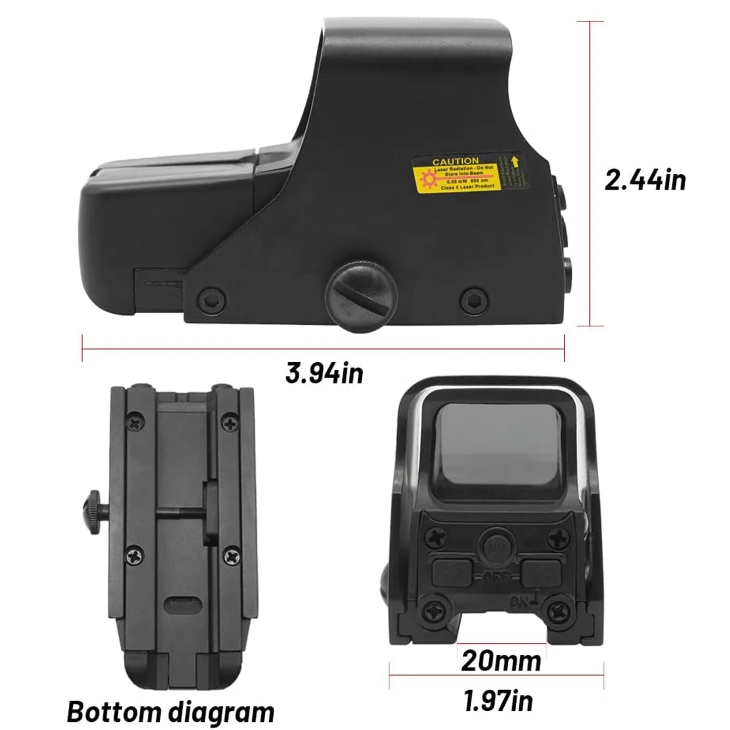 551 Red Dot Sight 558 Holographic Sight Scope 552 553 Sight with 20mm Rail