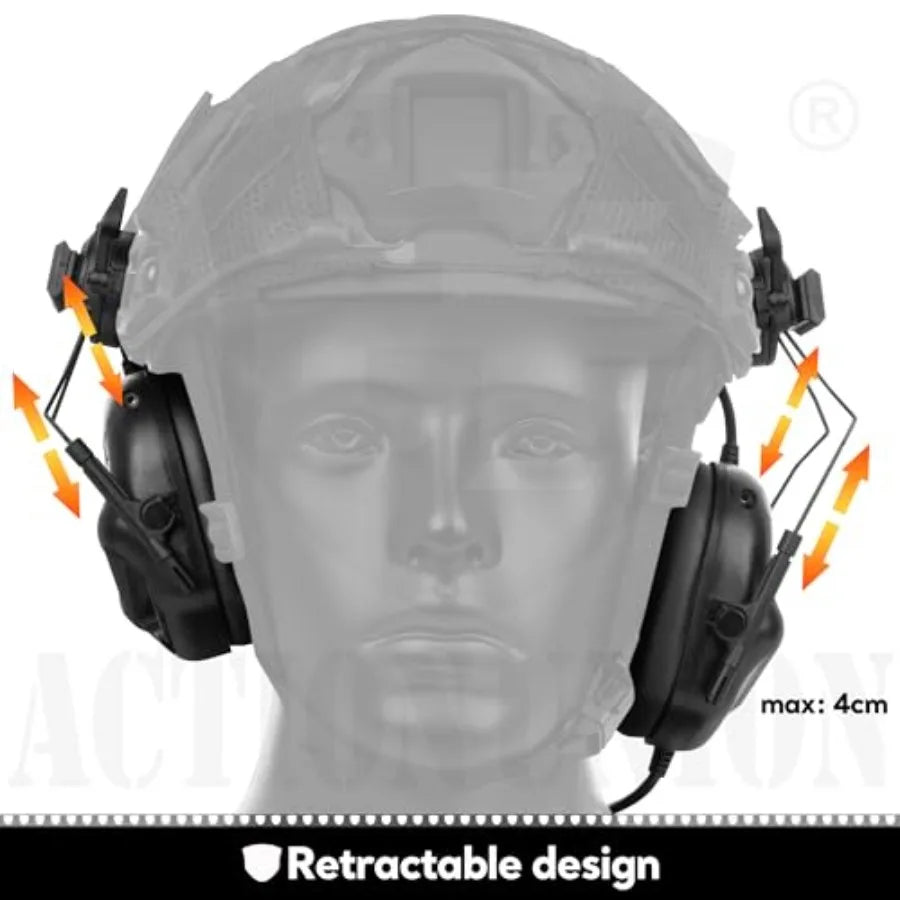 Tactical Headset for Airsoft Helmet No Noise Reduction