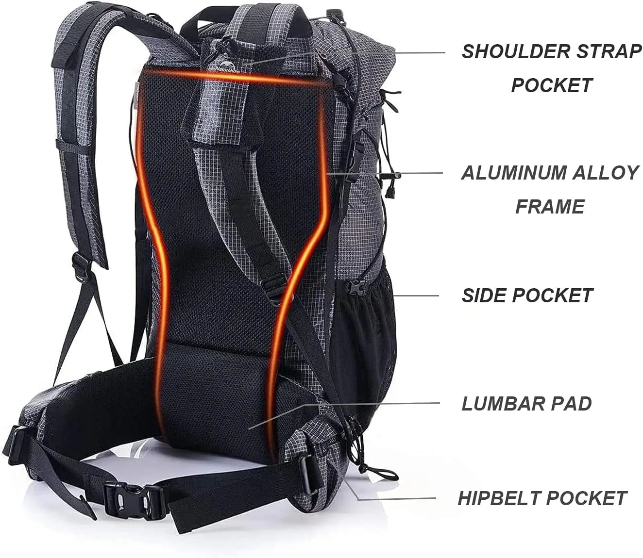 45L/65L Ultralight Hiking Backpack with Rain Cover, Internal Frame for Outdoor Sports