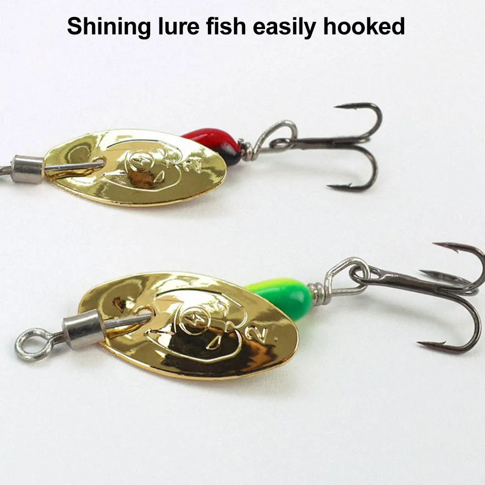 5Pcs Metal Spinner Spoon Fishing Lure Wobblers Artificial Bait for Carp Bass Pesca
