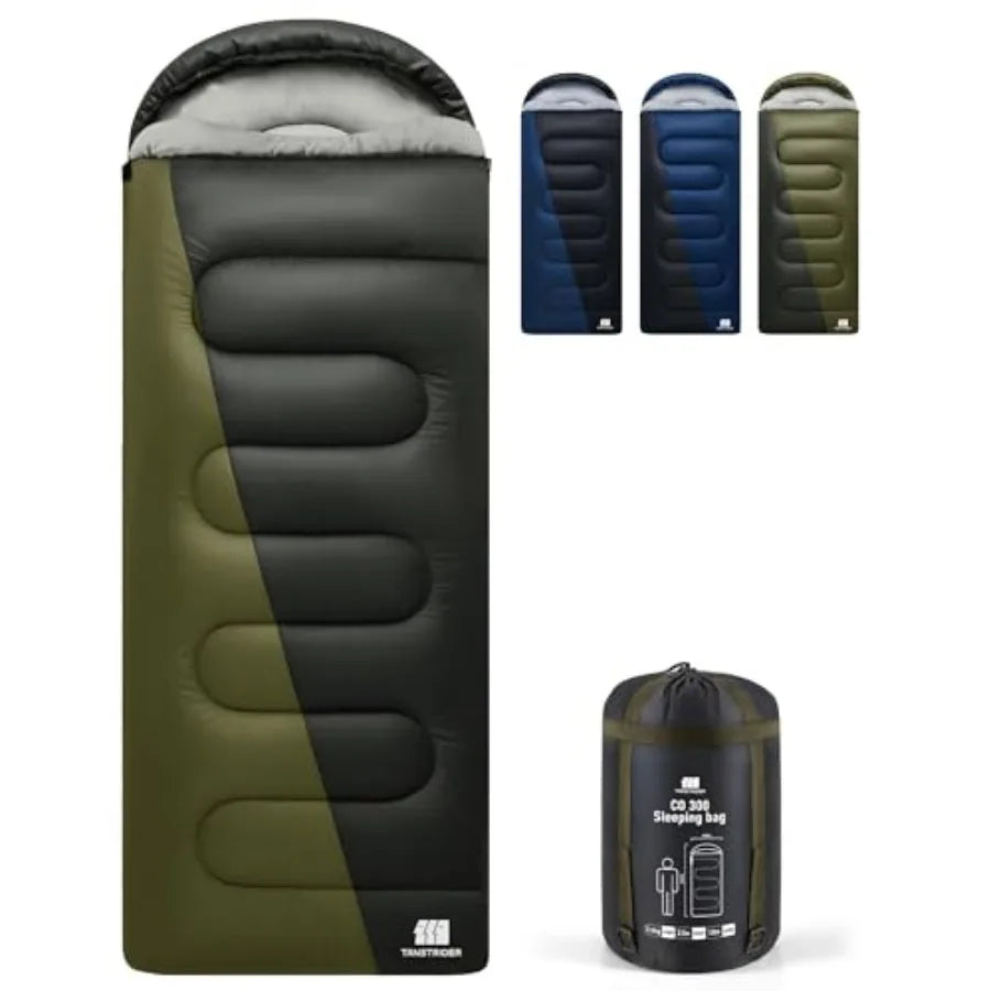 XXL Winter Sleeping Bags for Adults Cold WeatherCamping Sleeping Bag for with Compression Sack 4 Season Camping Essentials Gear