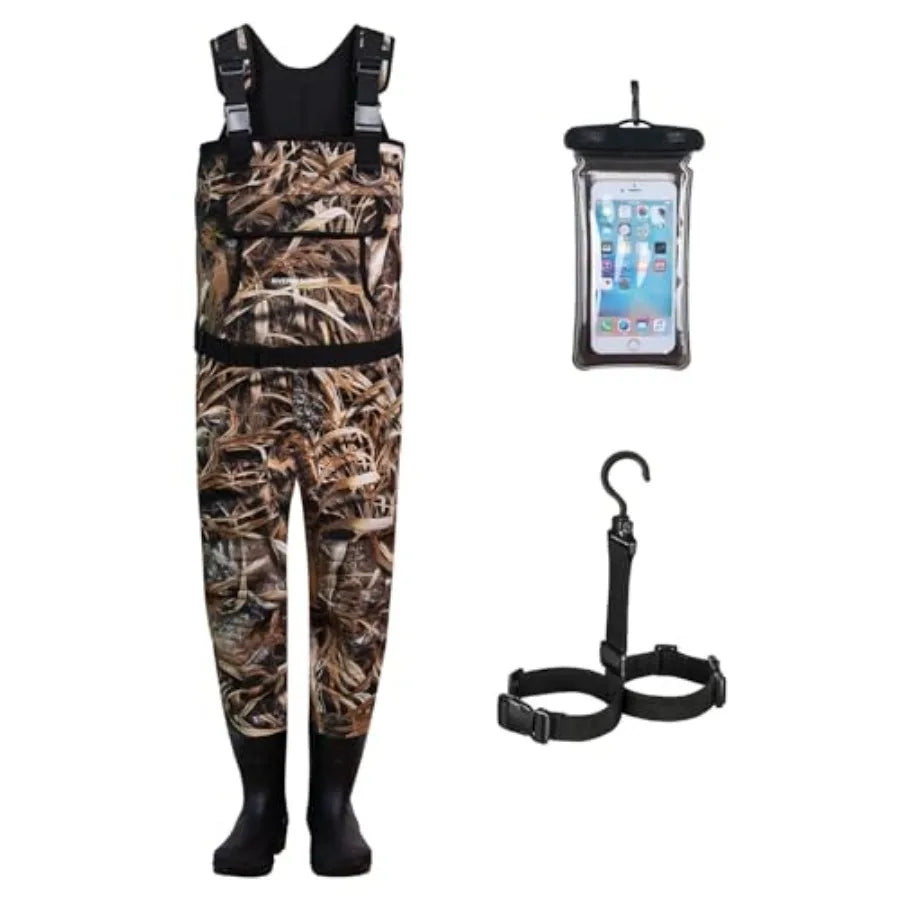 Neoprene Fishing Waders for Men, Waterproof Chest Waders