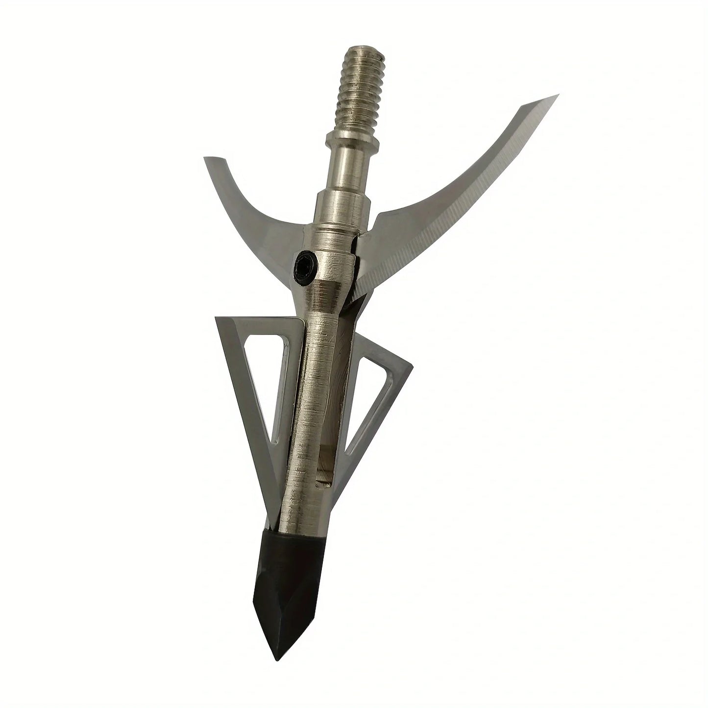 6 PK Broadhead 125Grains 4-Blade Hunting Hybrid Mechanical Broadhead with Chisel Tip 1.77" Cutting Dia for Crossbow Compound Bow Archery Hunting