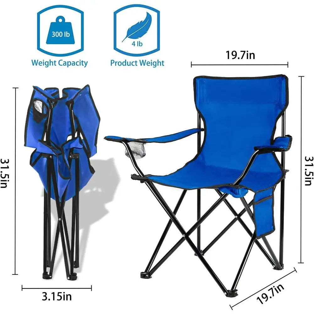 Lightweight, Portable Camping Chairs for Beach, Lawn, Outdoor Sports