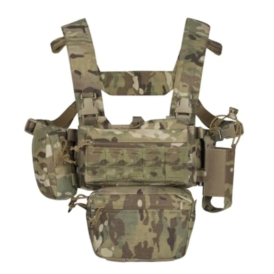 Tactical Chest Mini Rig 1000D Quick Release Multifunctional Tactical Vest Outdoor with Multi-Pockets