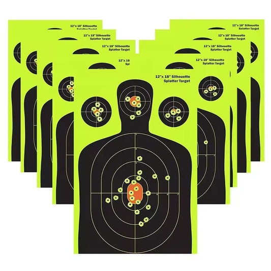 10pcs 12*18inch Shooting Targets Silhouette Splatter Target Splatter Reactive Targets for Range Practice