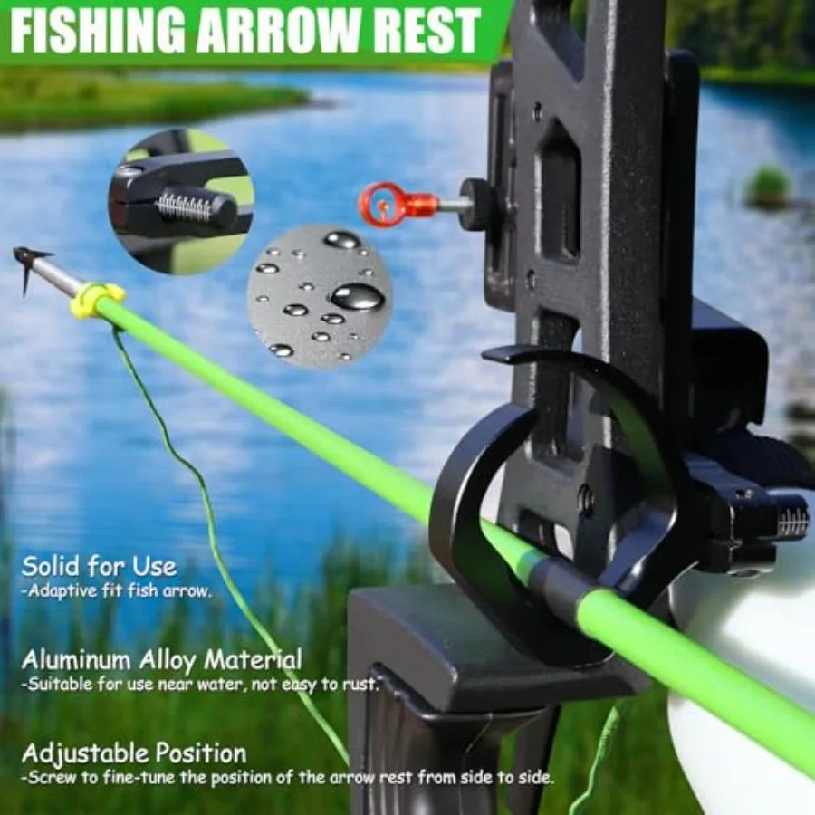 Recurve Bow Fishing Combo Kit Archery and Arrow Set for Adults Beginner with 40 Meters Bowfishing Reel Bottle Portable Bow Bag