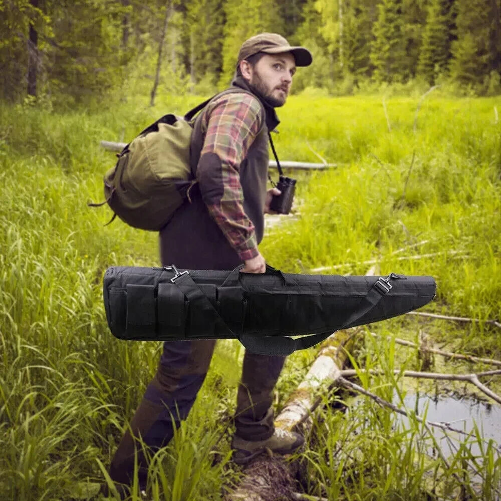 47" Soft Rifle Cases Rifle Bag Soft Shotgun Rifle Case Long Bag Zipper Pockets Classic Tactical Transportation Case Adjustable Shoulder Strap Water Resistant Shooting Range Hunting