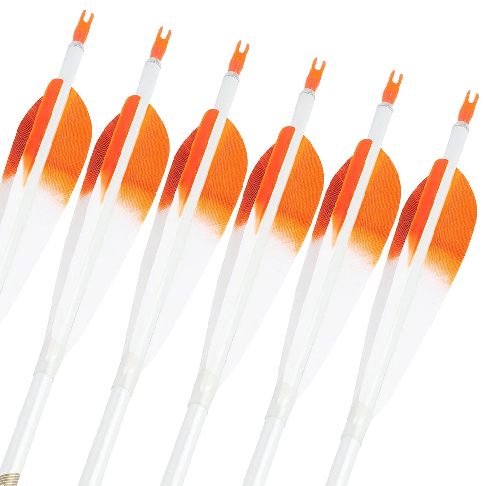 6pcs 32inch Archery Pure Carbon Arrow Spine 500 Shaft +/- 0.003 Outdoor Sports for Archery Bow Hunting Shooting Accessories