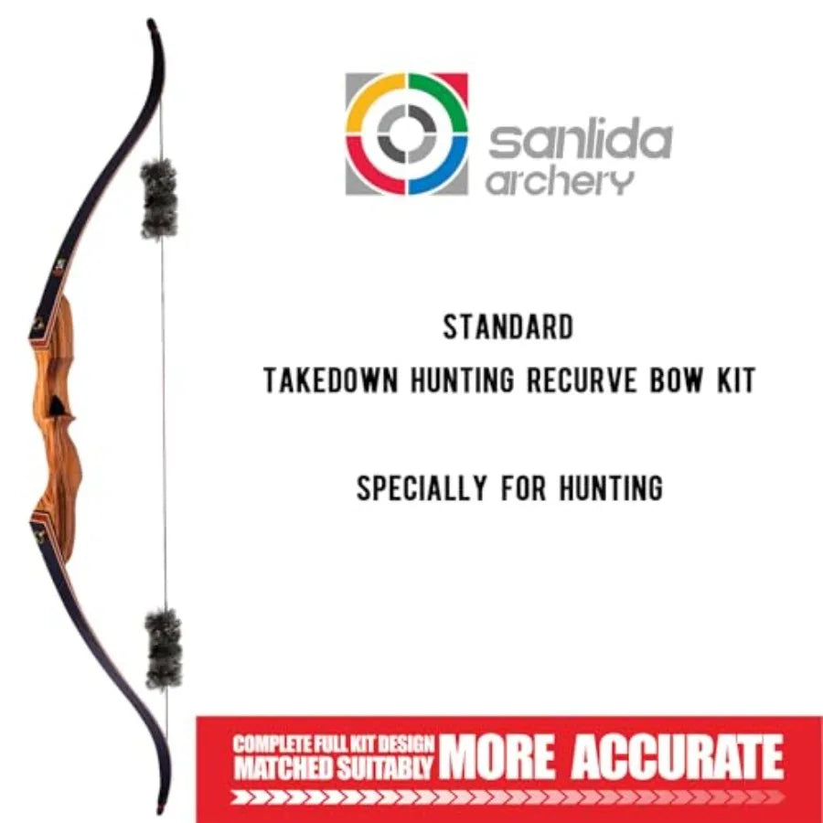 Eagle X9 New 58 RTH Standard Recurve Bow and Arrow Set for Adults and Hunters Wooden Takedown Recurve Bow Package for Outdoor a
