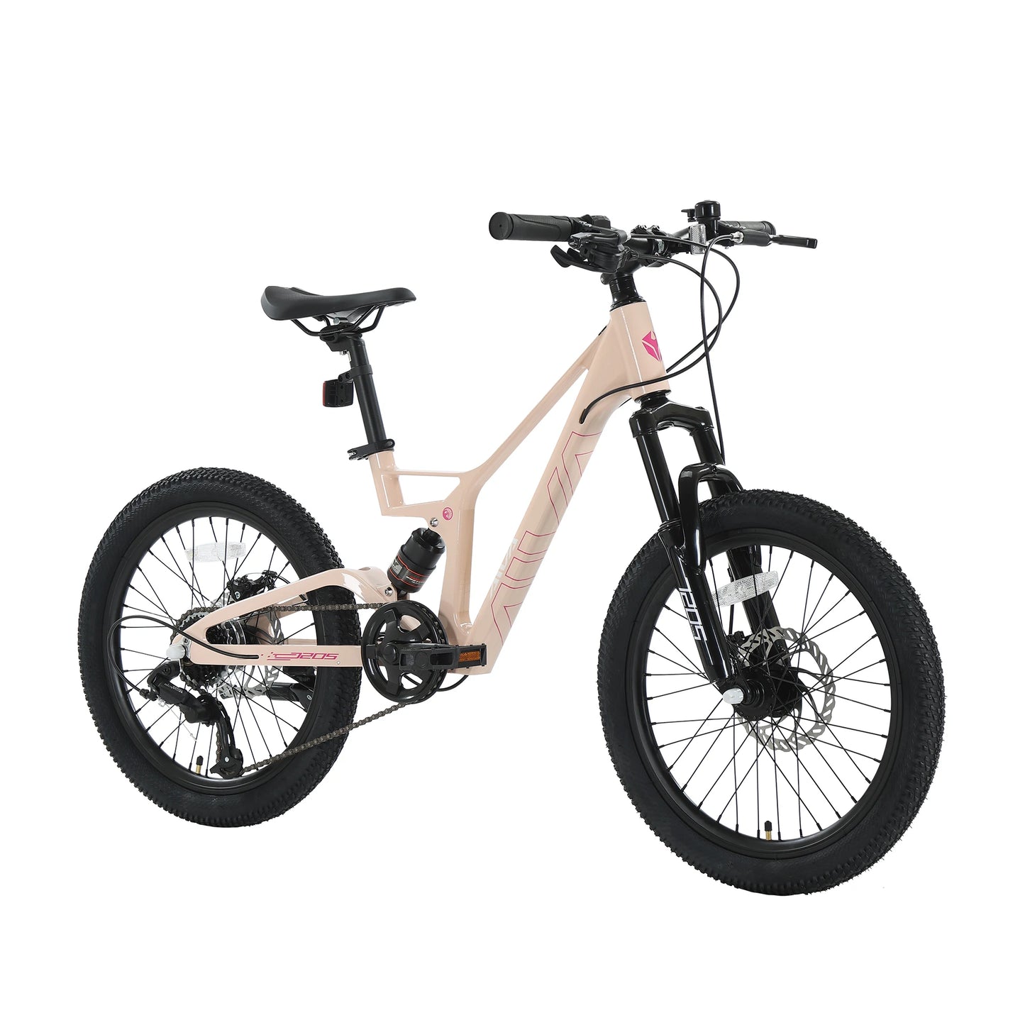 AIVA KNIGHT SUS20 20 Inch City Bike, 7-Speed Commute Bicycle for Teens & Adults, Full Suspension, Lightweight Magnesium Alloy Frame, Front & Rear Disc Brakes