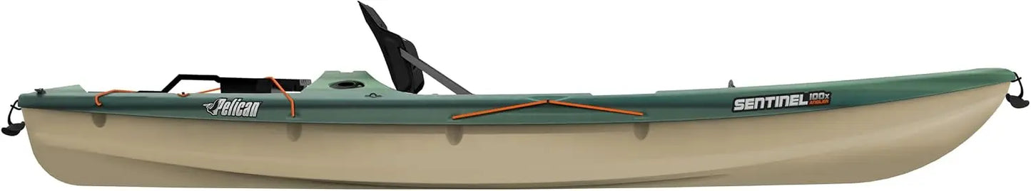 Pelican Sentinel 100X - Angler Sit on Top Fishing Kayak - Lightweight - Ergolounge™ Seating System