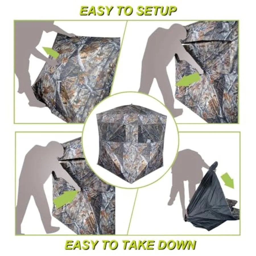 SPUR Collector Hunting Blind, Portable Ground Blind with Silent Windows, Portable Durable Hunting Tent for Deer and Turkey Hunt