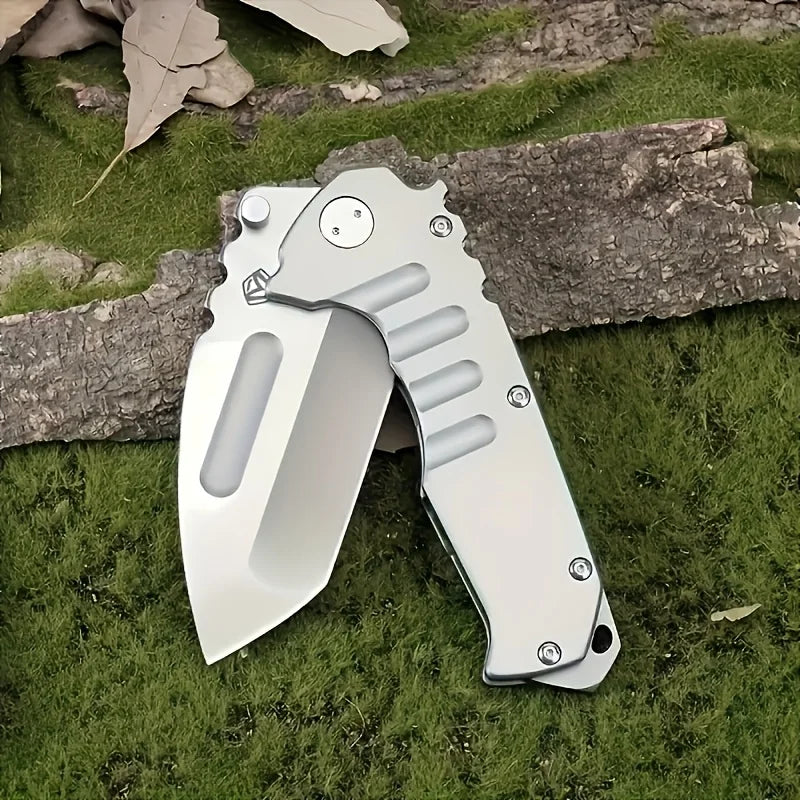 Folding tactical knife, sharp stainless steel blade, lightweight metal handle suitable for camping, hunting, emergency rescue