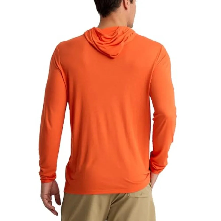 Men's Lightweight Hoodie - UPF 20+ Sun Protection Hoodie for Men - Breathable Long Sleeve Sun Shirt for Fishing