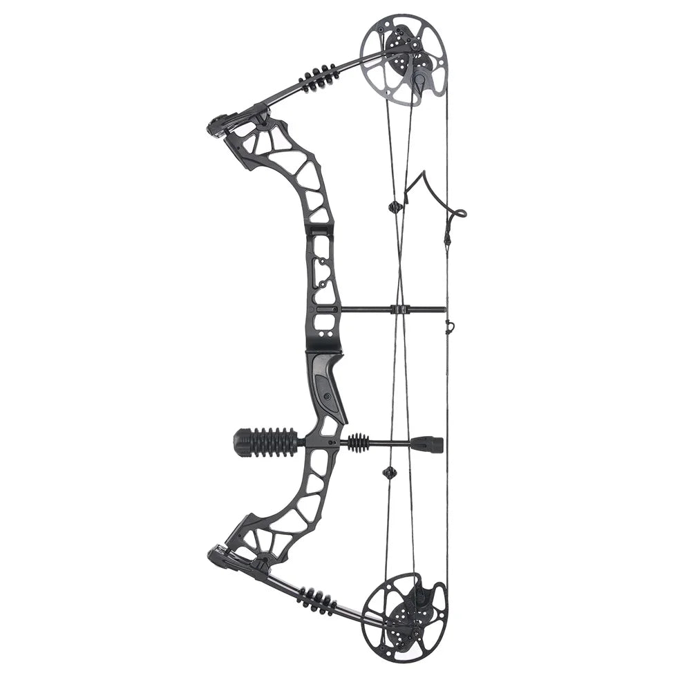 30-60lbs Compound Bow 37inchs Adjustable Hunting Bows with Sight Brush Stabilizer for Outdoor Archery Shooting