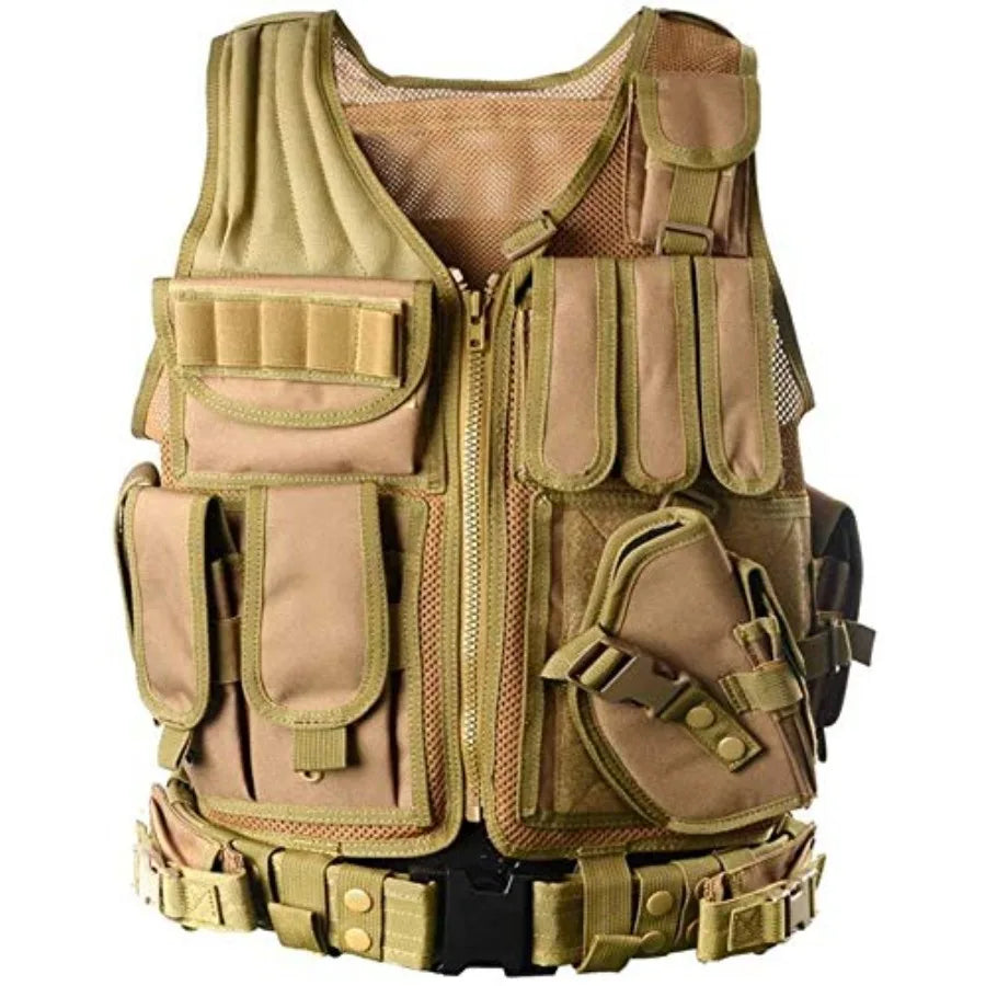 vAv YAKEDA Tactical Vest Outdoor Ultra-Light Breathable Training Airsoft Vest Adjustable for Adults