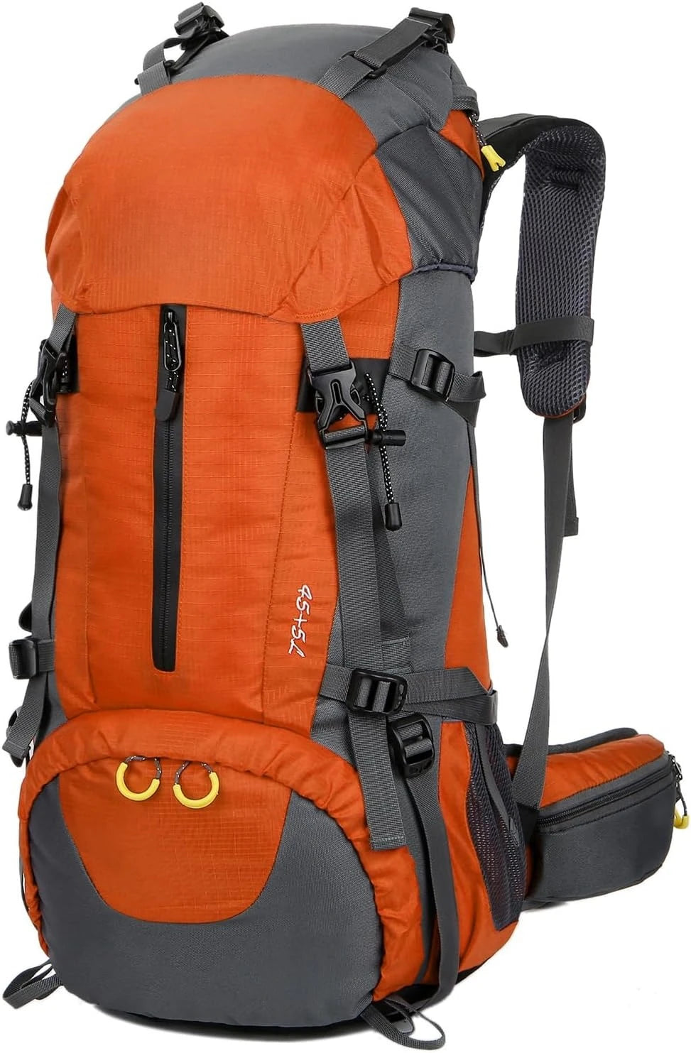 50L Expandable Hiking Backpack With Detachable Rain Cover Lightweight 45L+5L Storage Ergonomic Daypack For Trekking Mountaineering Camping Climbing Fishing Backpacking Outdoor Adventure Travel For Men Women