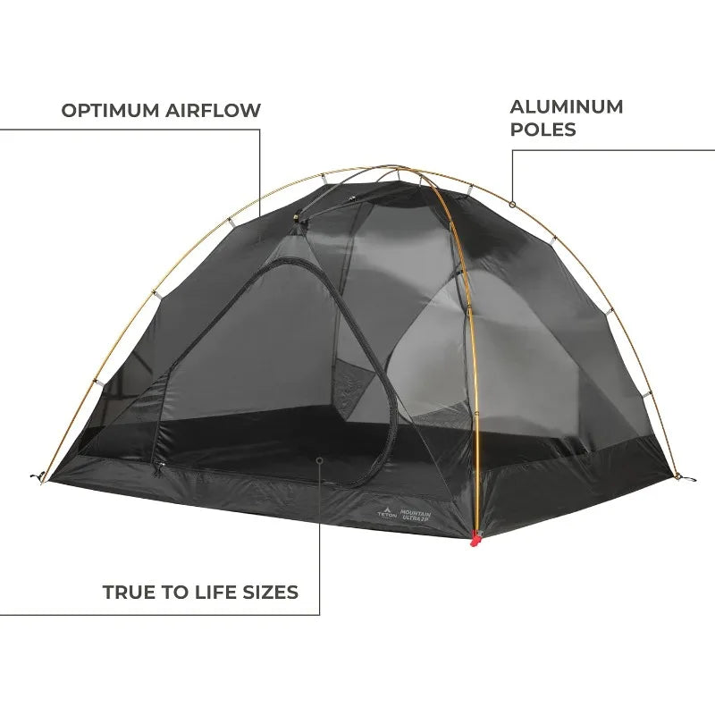 Sports Mountain Ultra Tents, 2 Person Backpacking Tent, Lightweight, Perfect for Camping, Hiking & Backpacking, Waterproof