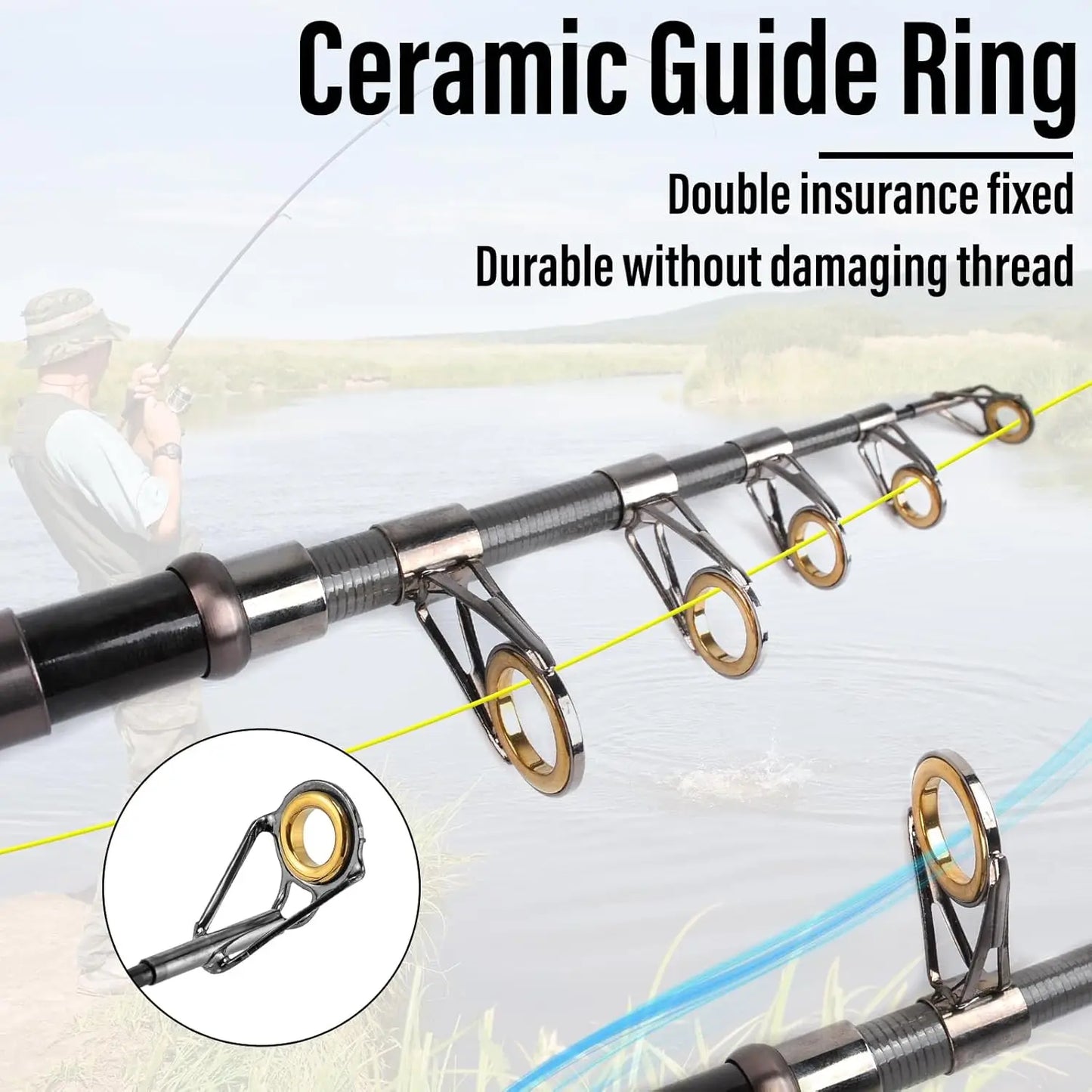 125-Piece Telescopic Fishing Rod and Reel Combo Set with Tackle Bag for Adults, Portable Travel Complete Fishing Kit for Freshwater and Saltwater