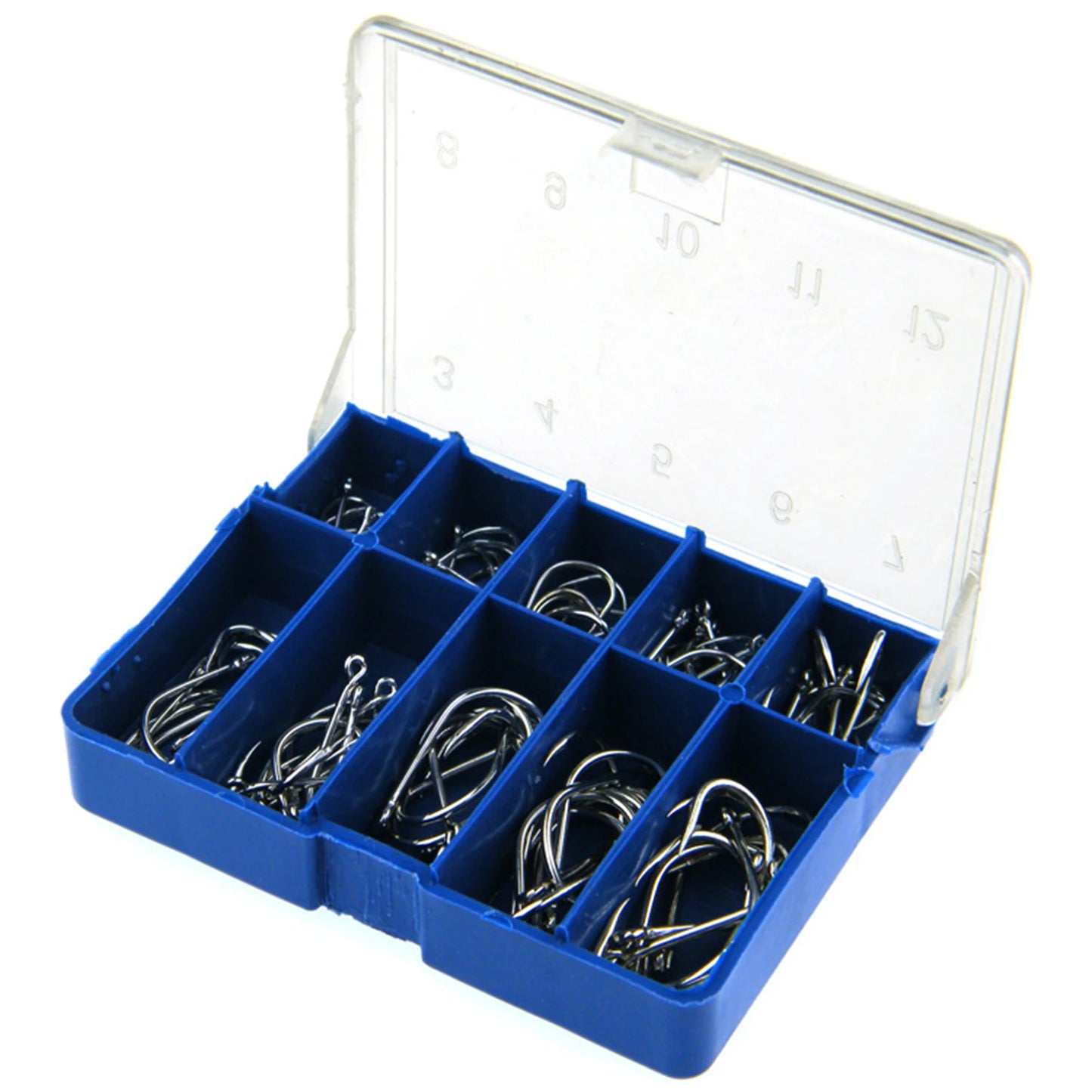 100pcs Iseama Fishing Hooks Size 3-12 Black with Loop High Carbon Steel for Wild Fishing Fly Fishing tools