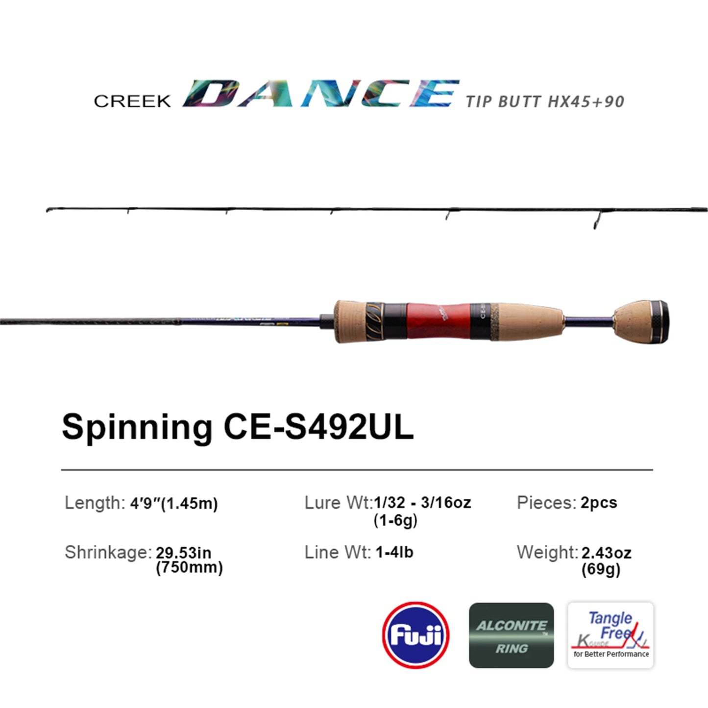PURELURE CREEK DANCE Trout Rod BFS Fishing Casting UL Spinning Light Travel Rod Stream Ejection Rod Fuji Alconite Ring Perch