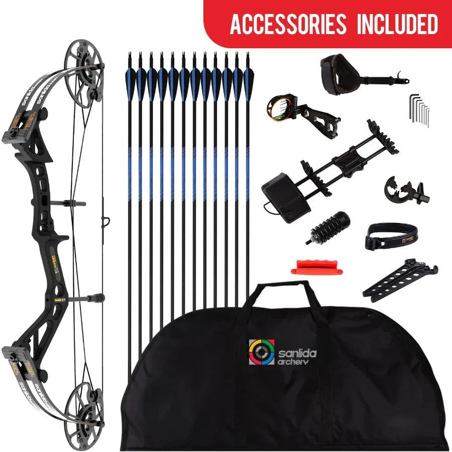 Dragon X7 Ready to Hunt Compound Bow Package for Adults Archery Compound Bow and Arrow Set 070 Lbs Draw Weight No Bow P