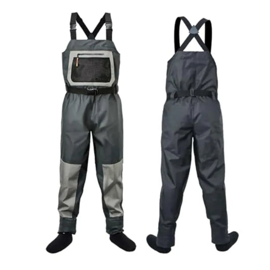 Fly fishing hunting waders for men, neoprene stockingfoot, black, waterproof and breathable chest waders