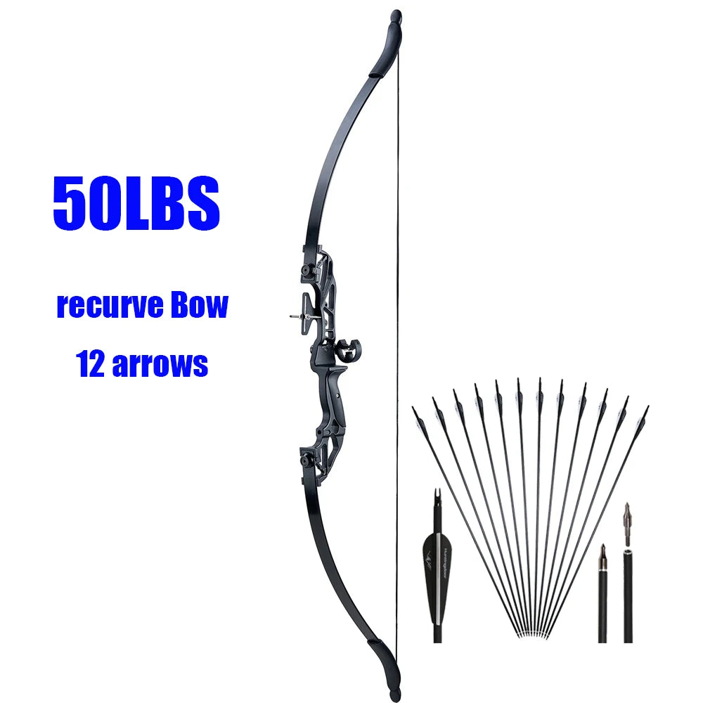 Archery recurve bow Hunting Take Down Bow 40lbs Bow for Outdoor Fishing Shooting Right Hand With Bow Accessories