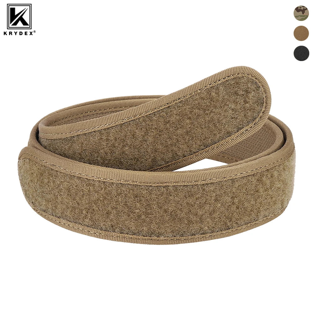 KRYDEX Tactical Buckleless Nylon Inner Belt 1.5'' Loop Waist Duty Belt Hunting Shooting Sport Accessories Men's Belt