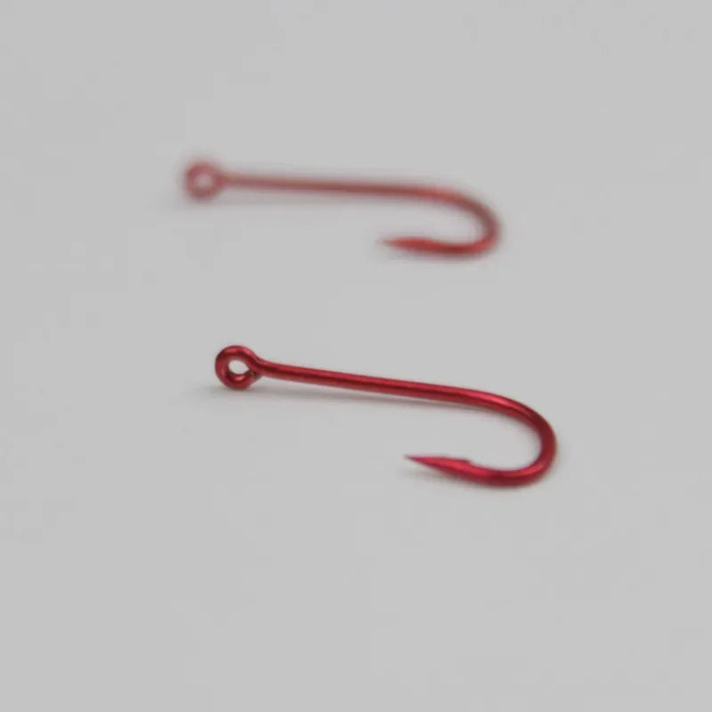50pcs 1#-9# Fishing Hook Series Barbed Fishhook High Carbon Steel Red Gold Fishhooks Bent Baitholder Ringed Carp Hook Tackle
