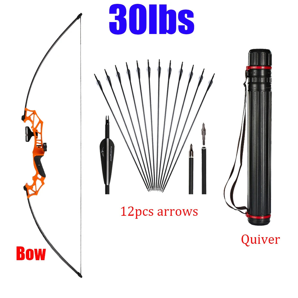 Archery recurve bow Hunting Take Down Bow 40lbs Bow for Outdoor Fishing Shooting Right Hand With Bow Accessories