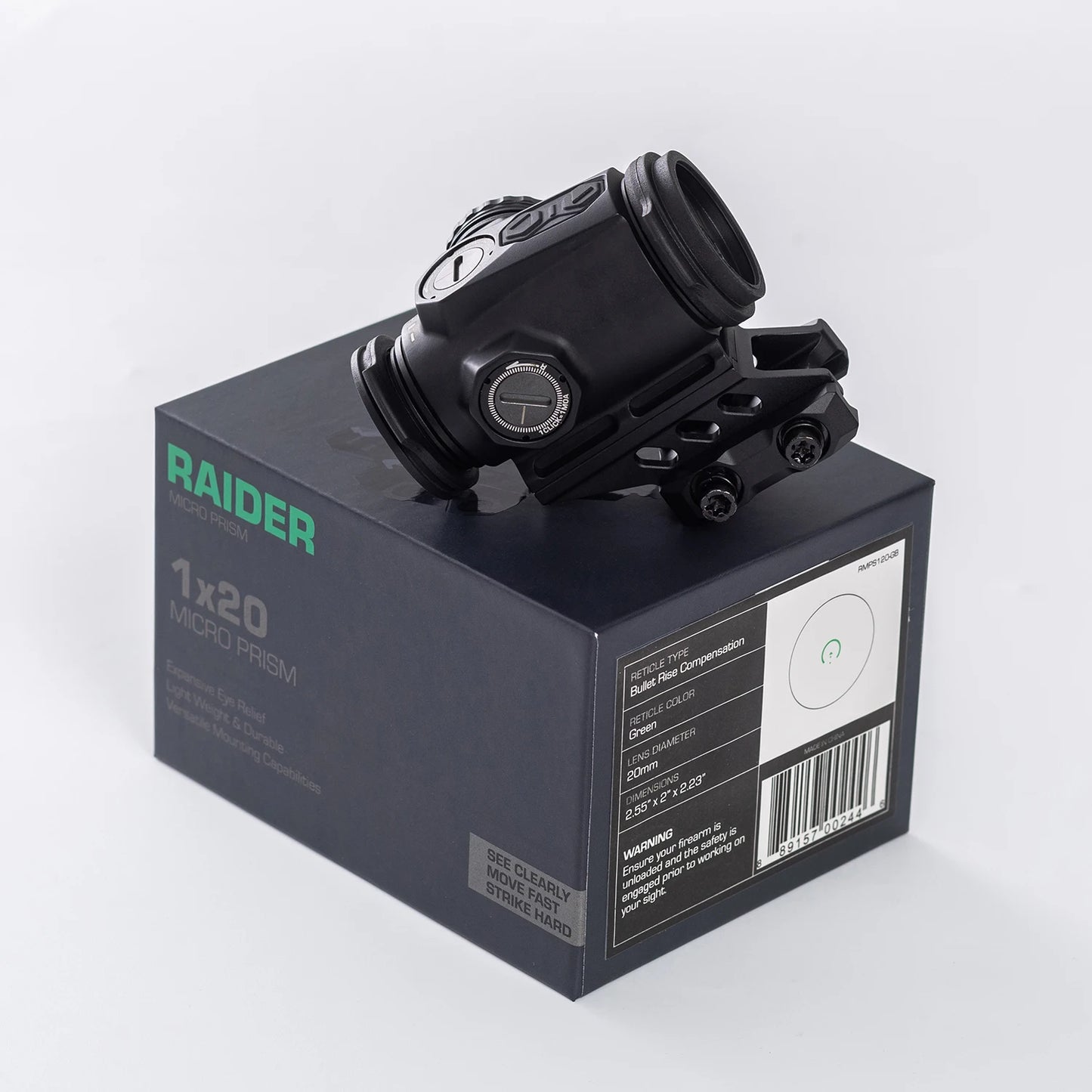 Tactical 1x20mm Red Green Dot Reflex Sight Shake'N'Wake Optic Sight with Free Mount Rails for Shield Handguns 10 brightness