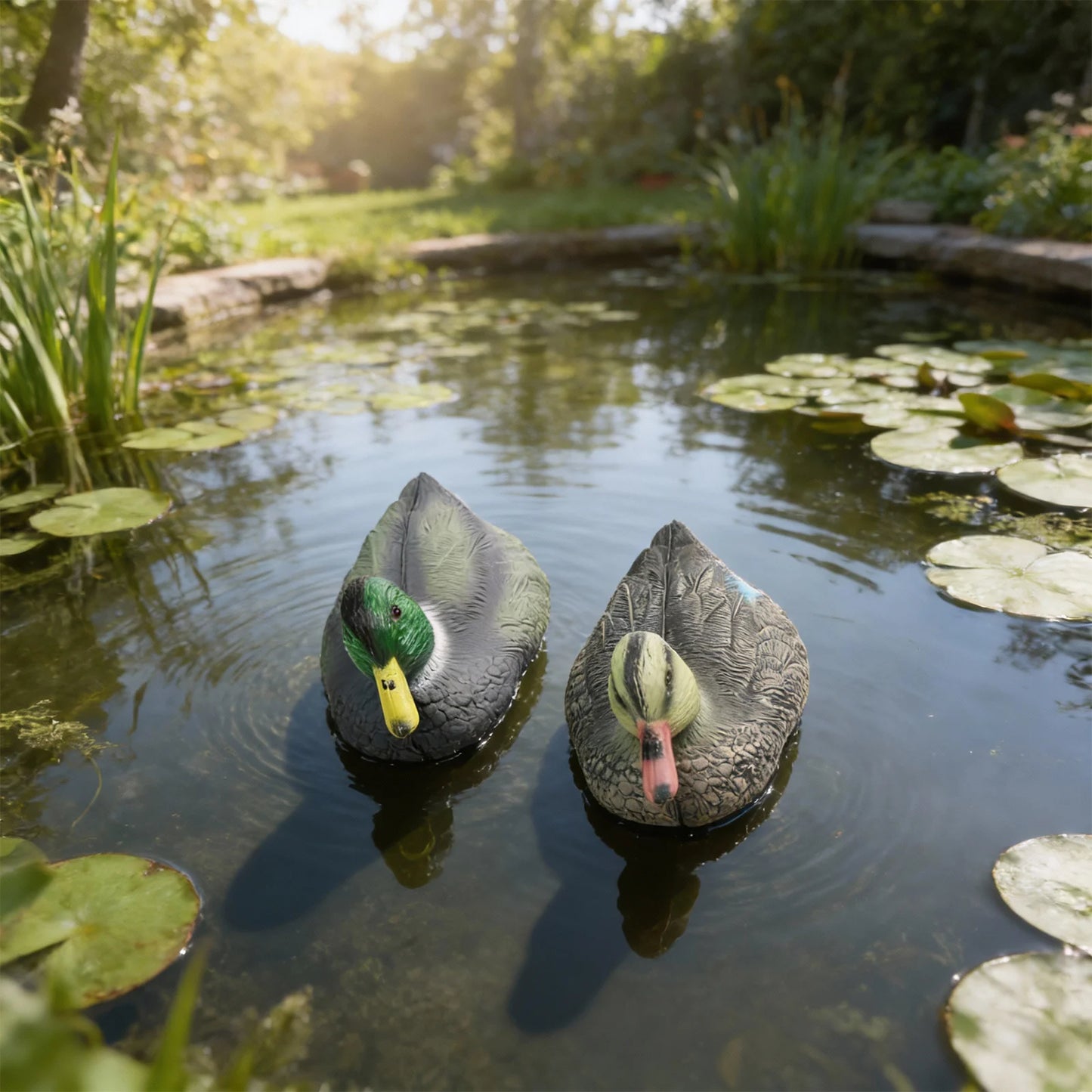 2 Pcs Realistic Floating  Duck Decoys Set For Ducks For  Garden Pond For Waterfowl  Hunting Park Lake Simulated Duck  Decor