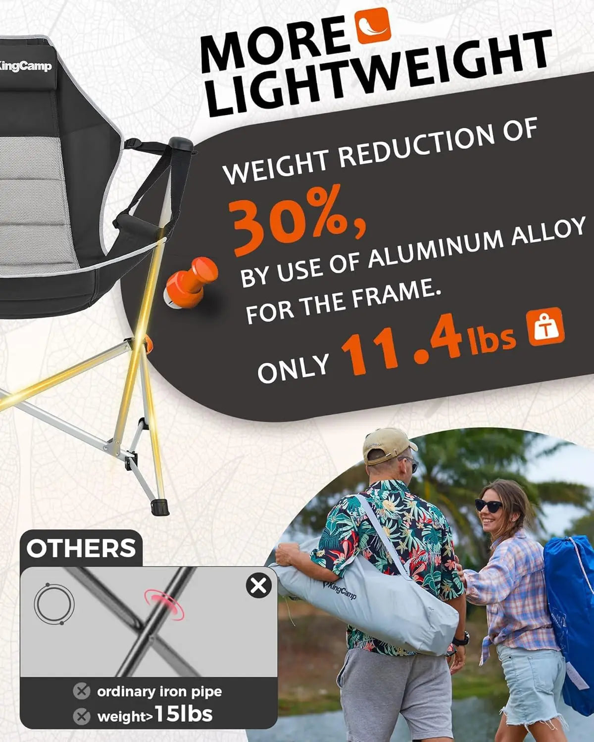 Portable Folding Hammock Chair with Footrest, Heavy Duty Rocker for Outdoor Camping Beach Patio, Max 400lbs